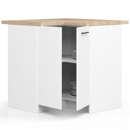 KNOXHULT Élément bas avec portes et tiroir, blanc, 120 cm - IKEA