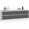 Blanc|Gris graphite