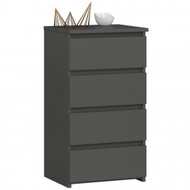 Commode AKORD CL4 Gris Graphite 40 cm 4 tiroirs façade Gris...
