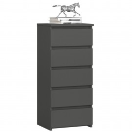 Commode AKORD CL5 Gris Graphite 40 cm 5 tiroirs façade Gris...