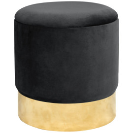 Pouf de Rangement avec Couvercle AKORD GOLDEN velour colour...