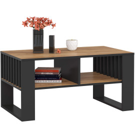 Table basse AKORD ROCKFORD Chêne Craft 92 cm pieds Noirs...