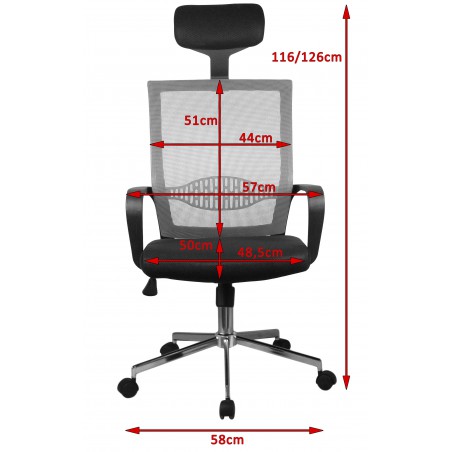 Fauteuil du bureau mesh AKORD OCF9 Bleu - 4